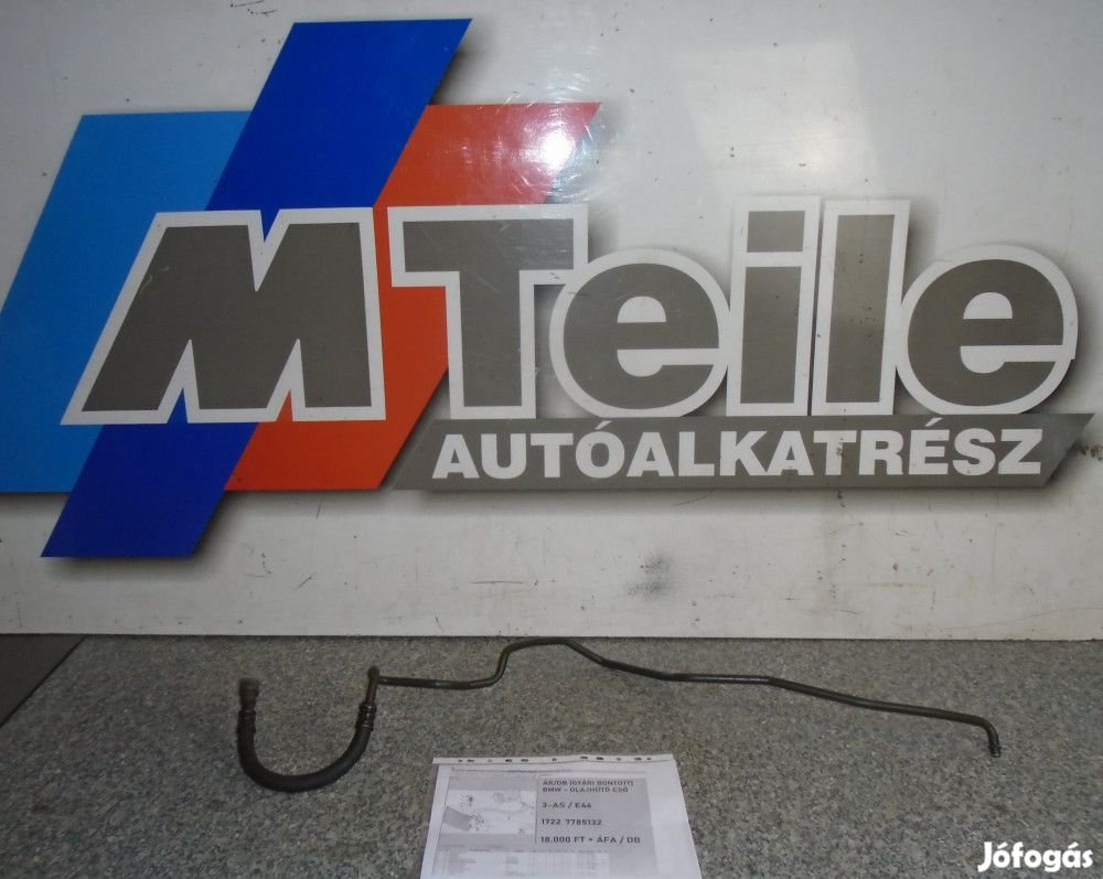 ÁR/DB [GYÁRI BONTOTT] BMW - OLAJHŰTŐ CSŐ - 3-AS / E46 - |1722 7785132